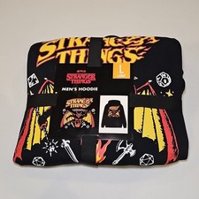 Stranger Things Mens L Large Hellfire Club D D Graphic Print Hoodie w/ Pocket