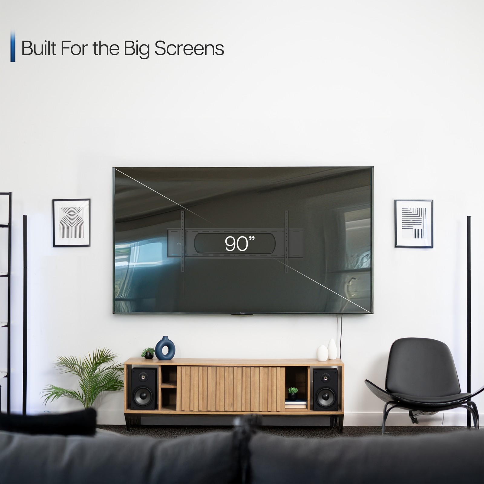 Ultra Heavy Duty Tilting TV Wall Mount for 43 to 90 inch Screens