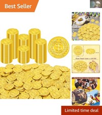 1.4 Inch Gold Pirate Tokens - Reusable Play Coins for Creative Adventures