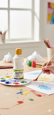 Giotto School Paint Super Auswaschbare Temperafarben Weiß 250 ml