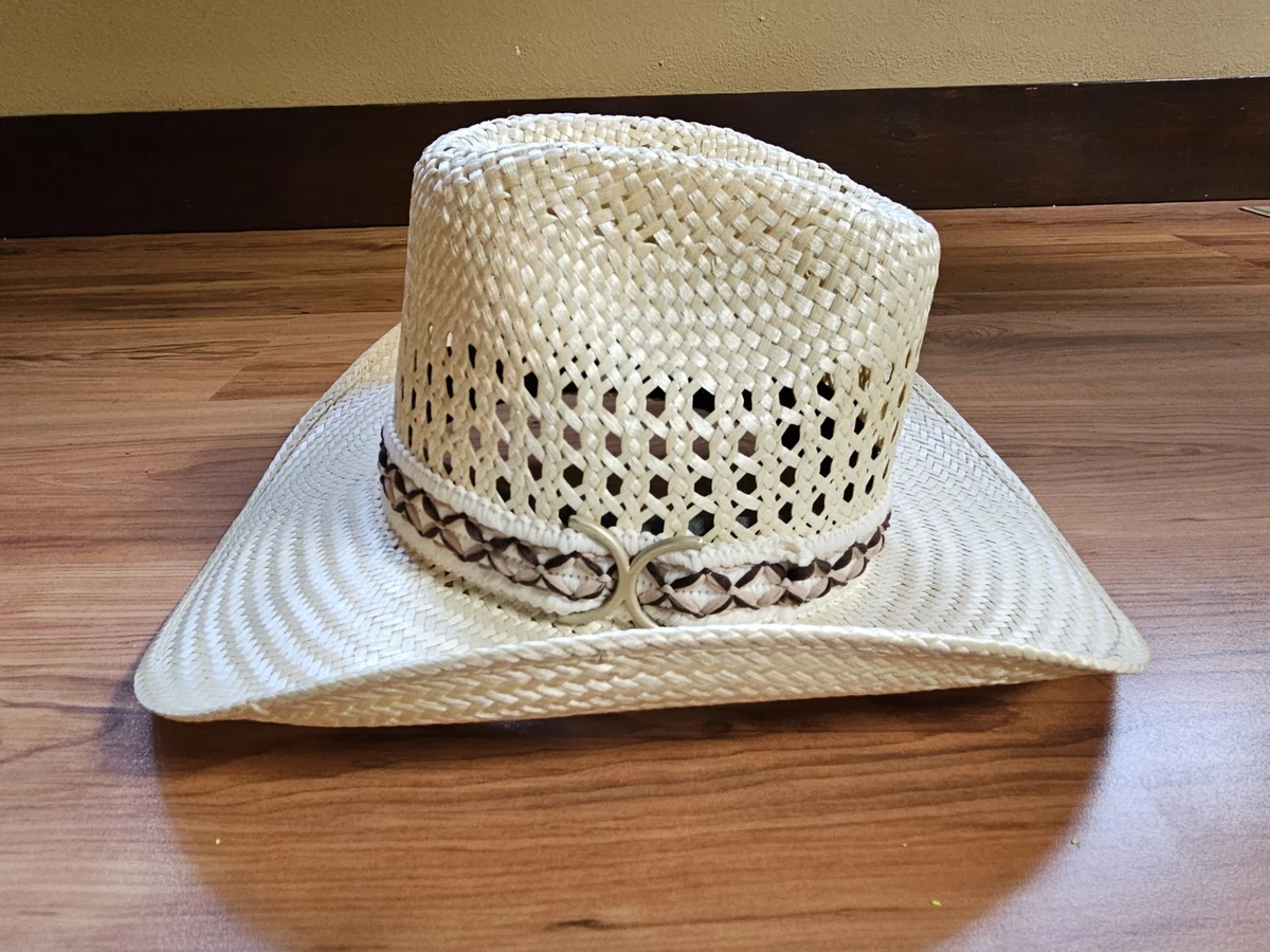 Beige Straw Vintage Men's 7 1/8 Size for sale | eBay