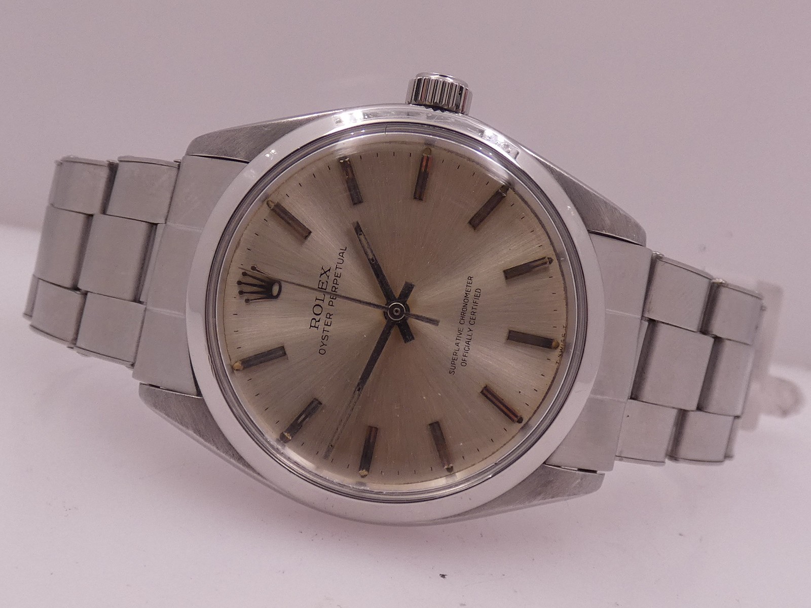 ROLEX OYSTER PERPETUAL 1002 AUTOMATIC '1966 RIVET BRACELET VINTAGE WATCH image 5