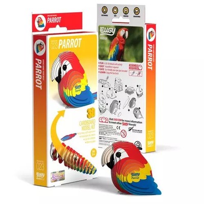 9421903139818 Eko układanka 3D. Papuga Eugy Qelements