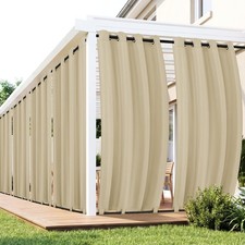 New Best Outdoor Curtains for Patio Waterproof 6 Panels - Windproof, Privacy