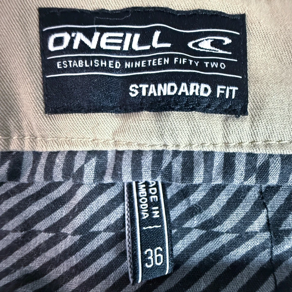 Shorts masculino O’Neill ajuste padrão cáqui algodão-elastano tamanho 36 – skate surf - Imagem 4 de 4
