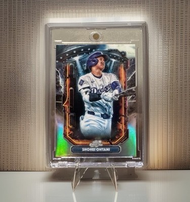 shohei ohtani rare card Shohei Ohtani RARE SPACE REFRACTOR INVESTMENT CARD TOPPS CHROME DODGERS MVP  MINT