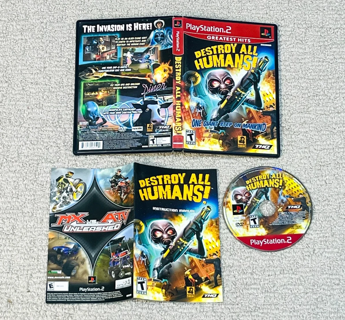 Destroy All Humans! - Playstation 2 PS2 full game PROMO disc