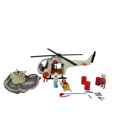 Vintage Playmobil 3789 Rettungshubschrauber Figuren Zubehör 1993
