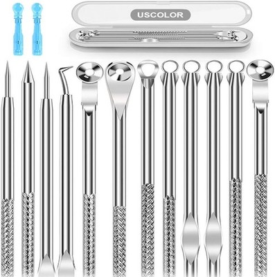 8pcs Blackhead Remover Kit Stainless Steel Acne Pimple Extractor Tools