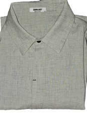 COOFANDY Men's Casual Linen Button Down Shirt Short Sleeve Beach Shirt NEW Med.