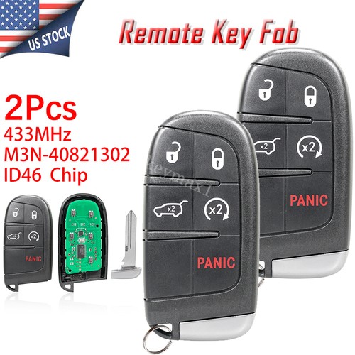 2 Prox Remote Start Key Fob 5 Buttn for Jeep Grand Cherokee 2014 - 2022 68143505