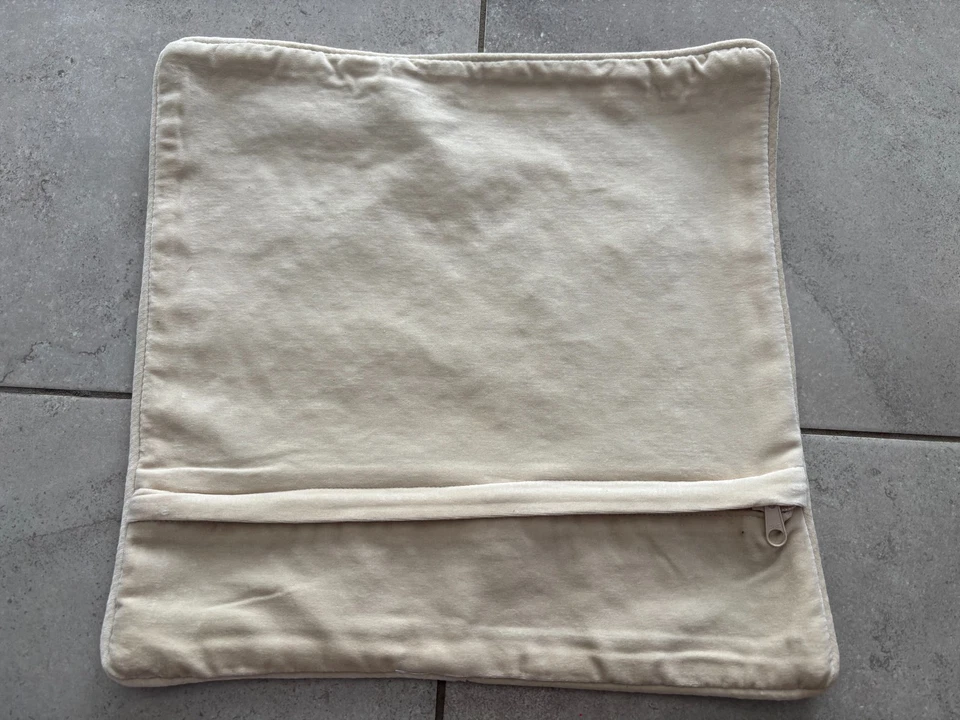 NUEVA Funda Almohada Lana Punta Aguja Beige Egg Rock Faro Maine 14"x14" Foto 3 de 3