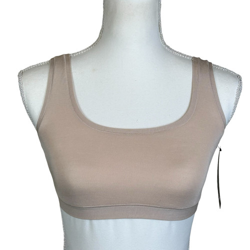 DKNY Bralette Table Tops Modal Size Medium Beige Super Soft Ribbed Stretch