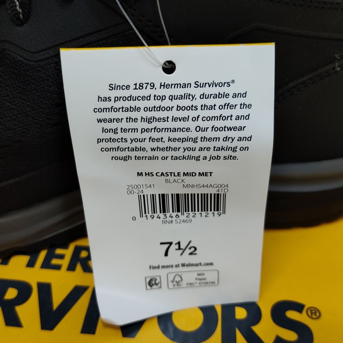 Herman Survivors Castle Carbon Safety Toe Work Shoes Men\'s 7.5 ASTM F2413-18 NIB e0f2516b-e0df-4aea-8e39-  main image 2
