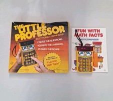 Vintage Texas Instruments Little Professor 1976 Working With Box and Book READ