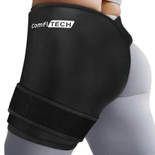 XL Hip Ice Pack Wrap Reusable Cold Application Brace with Extra Large Gel Pad &