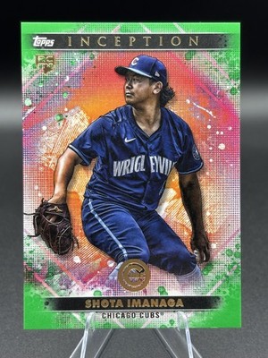 SHOTA IMANAGA 2024 TOPPS INCEPTION ROOKIE BASEBALL GREEN CUBS RC 