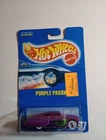 VINTAGE 1991 HOT WHEELS PURPLE PASSION #87 GREEN STRIPES NIP