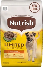 Nutrish Limited Ingredient Lamb Meal & Brown Rice Recipe Dry Dog Food, 28 Lb. Ba