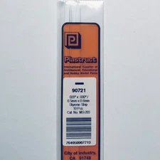 Plastruct 90721 Styrene Rectangle Strip 0.020"x 0.030"x 10" (10)