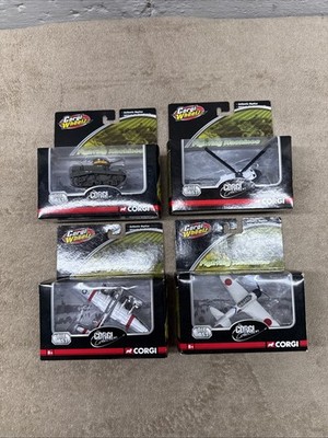 Corgi Wheelz Diecast Lot Of 4! NEW! Zero/Stuart Tank/Fortress/Whitehawk