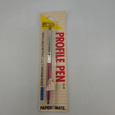 Paper Mate Profile Pen Slim Refillable Retractable Blue Ink 1988 Vintage NOS