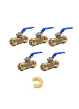  Pack of 5 EFIELD 3/4 Inch Ball Valve for Push-Fit Full Port Ball Valve Blue...