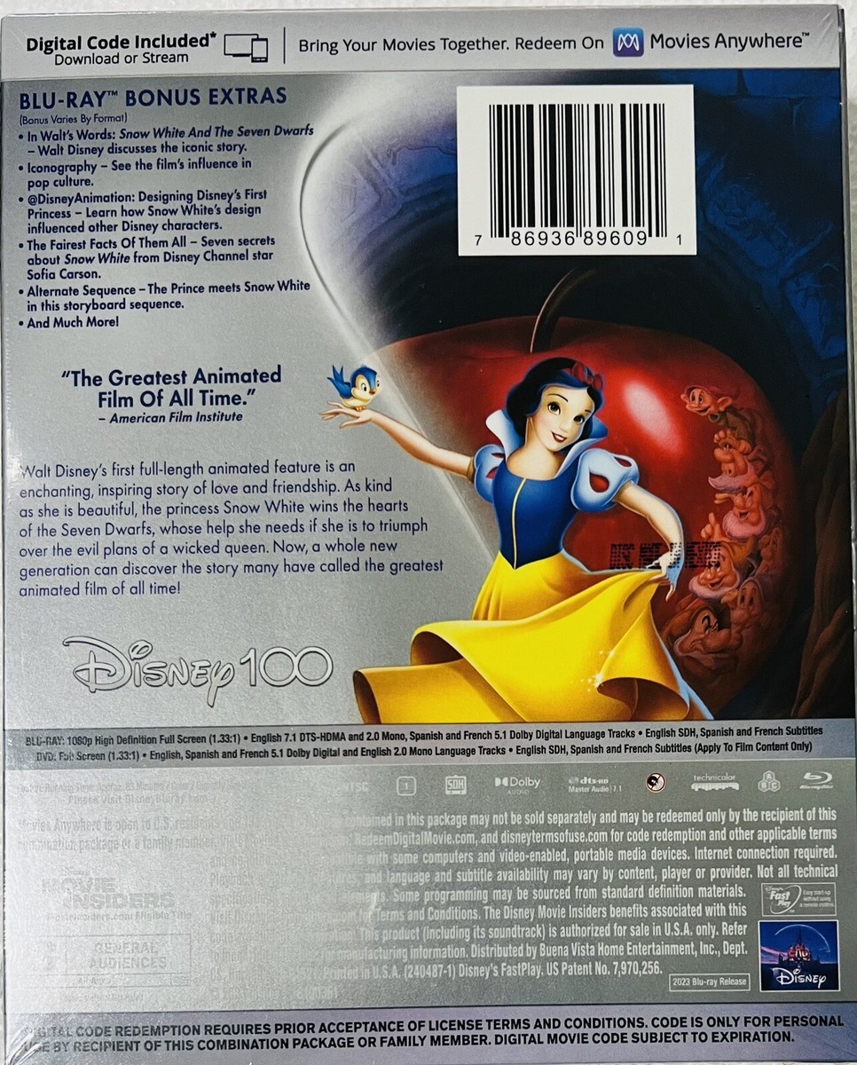 Snow White and the Seven Dwarfs - Blu-ray + DVD + Digital Code