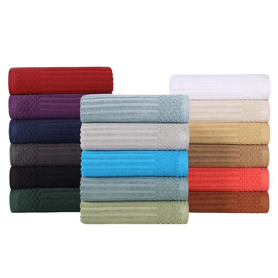 Juego de 2 sábanas de baño ultraabsorbentes de algodón texturizado acanalado Soho Foto 4 de 4