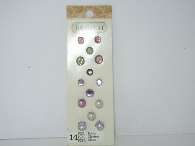 EK Success Brands Laliberi Crafting Brads, Gray Purple, 14 Count *FREE SHIPPING!