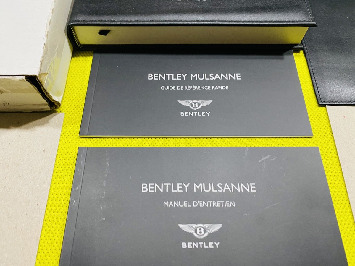 2011 2012 2013 2014 BENTLEY MULSANNE OWNERS MANUAL MANUEL DU