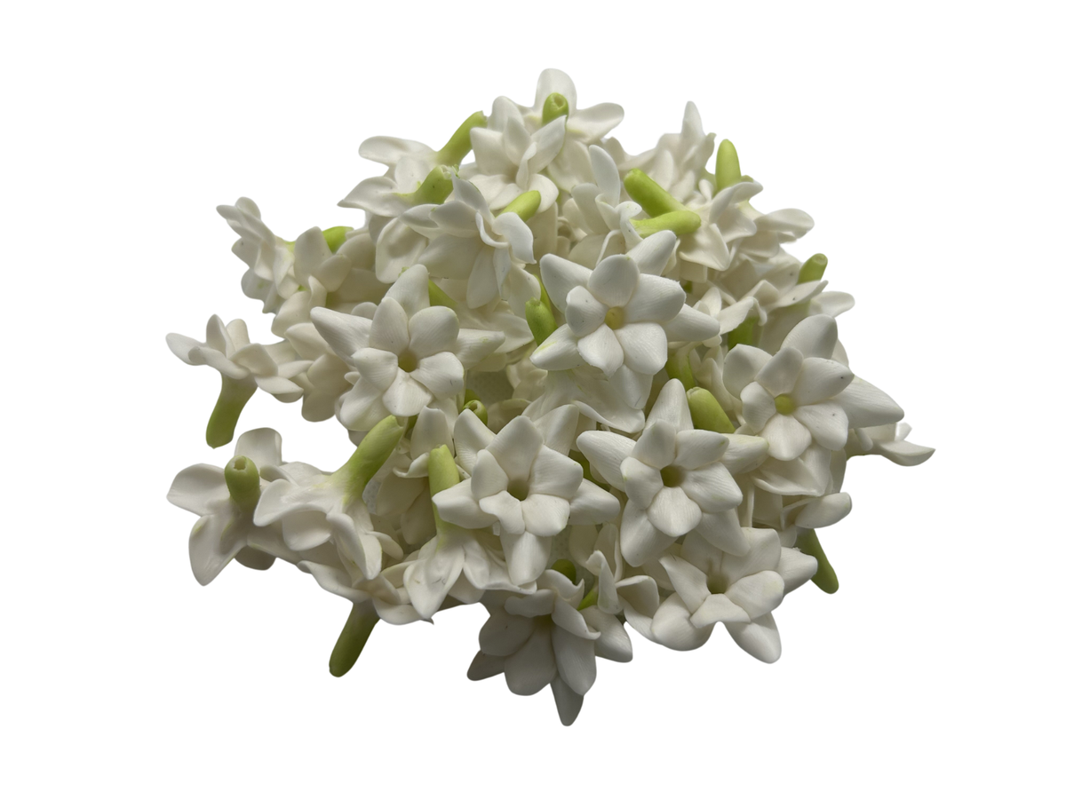 50 PCS White Clay Arabian Jasmine Crown Flower Lei Floral Wedding