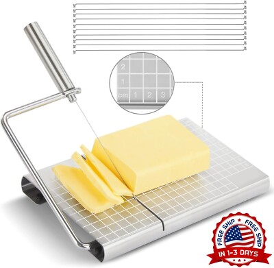 Tabla Cortadora De Queso Ajustable Y Resistente Con 10 Cables De Repuesto US New