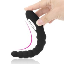 Silicone Rechargeable Vibrating Beaded Anal Plug Beads Vibrator Anal Sex Toys