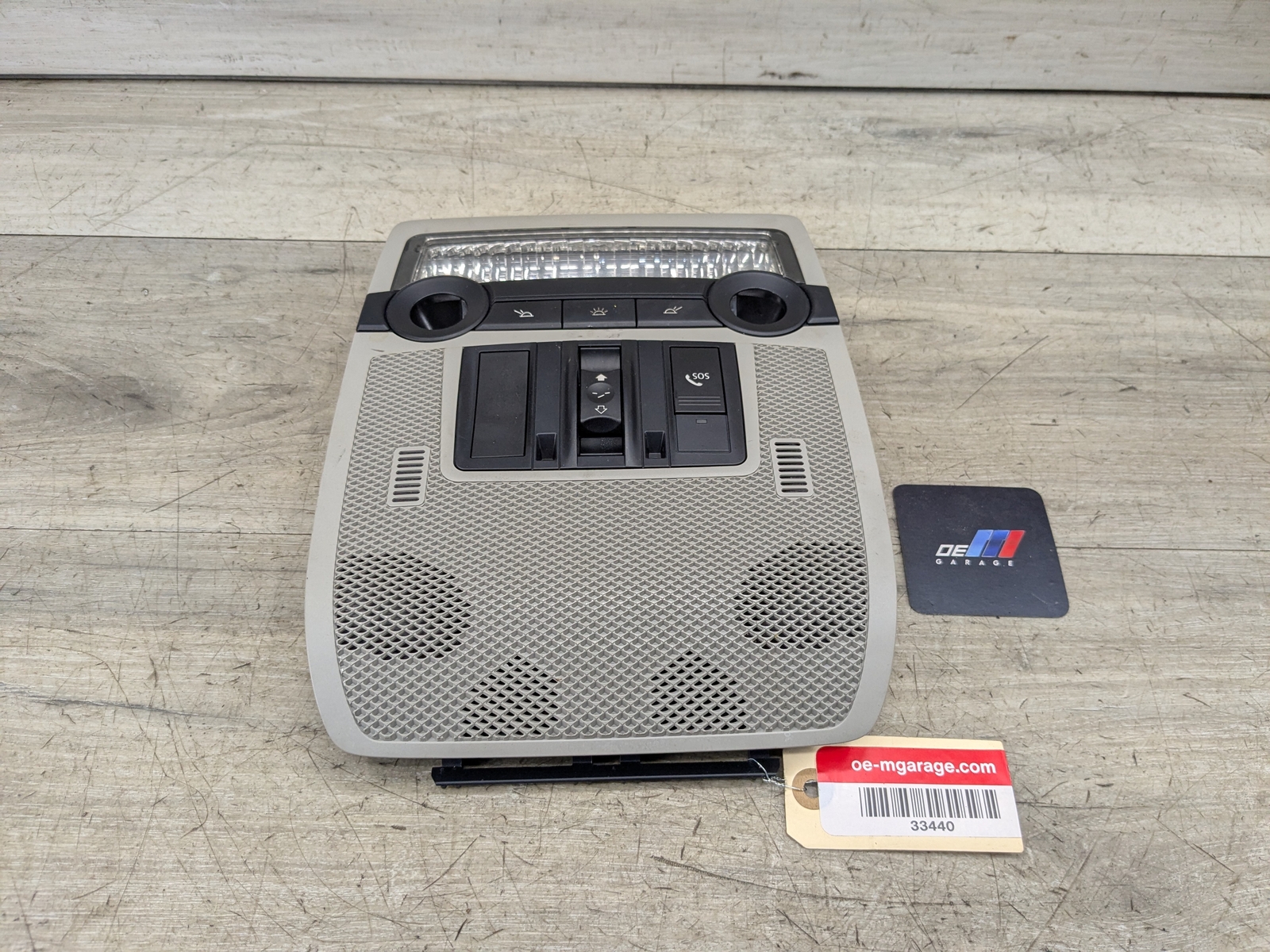 07-14 OEM BMW E70 E71 X5 X6 Roof Console Dome Light SOS Switch Black