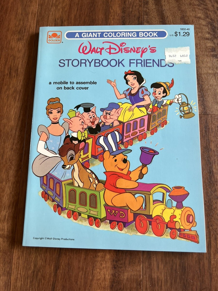 Walt Disney Productions Storybook Friends Vintage Golden Coloring