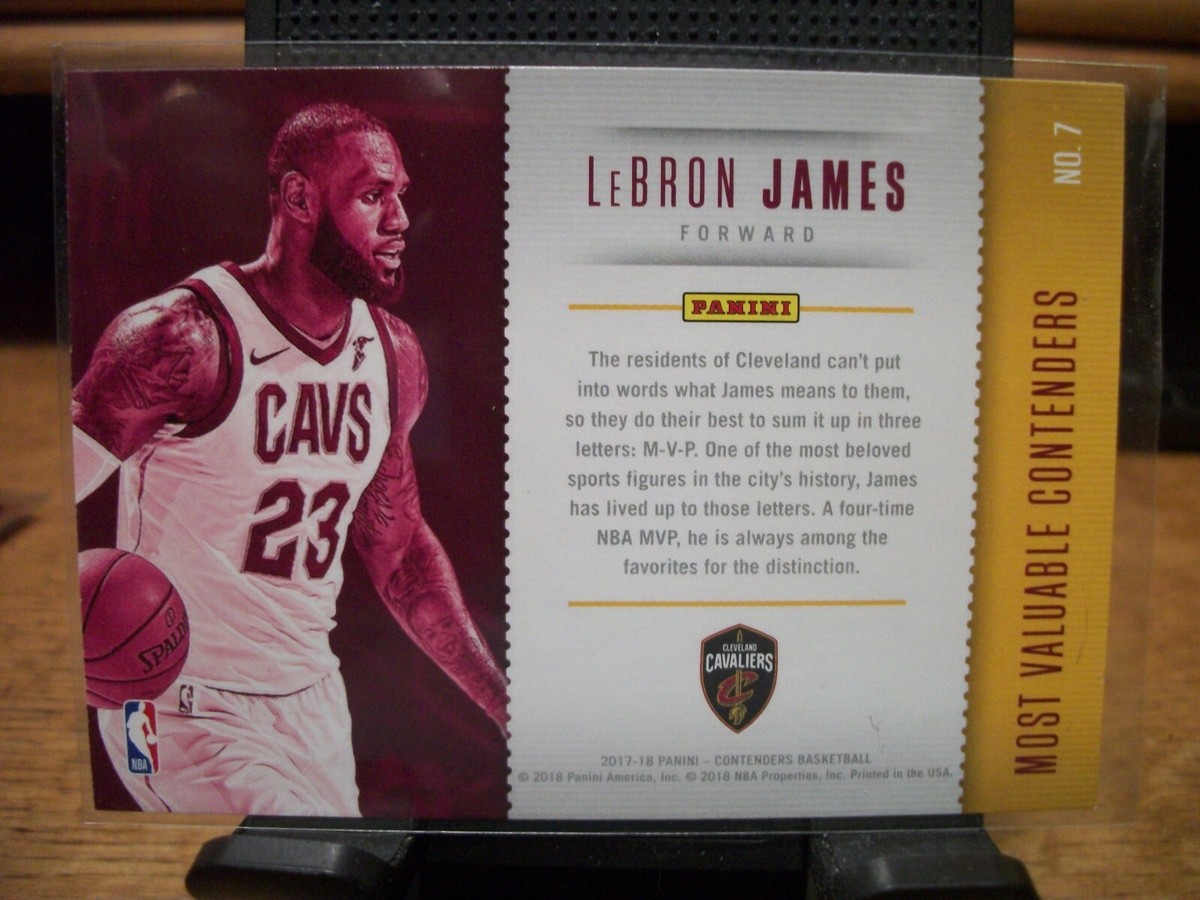 LEBRON JAMES 2017-18 Panini Contenders Most Valuable Contenders #7