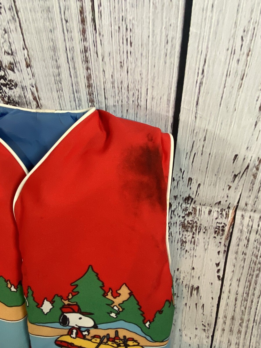 Vintage 1985 Snoopy Life Jacket Vest RARE USA 80s Official Peanuts