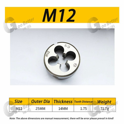 Bearing steel Circular Die M3/M4/M5/M6/M7/M8/M9/M10/M12/M14 to M30 - Top Quality - Picture 14 of 24