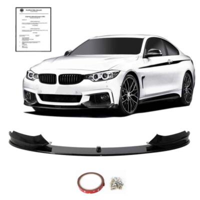 Front Spoiler Lippe schwarz GLANZ ABE passend für BMW 4er F32 F33 F36 Stoßstange