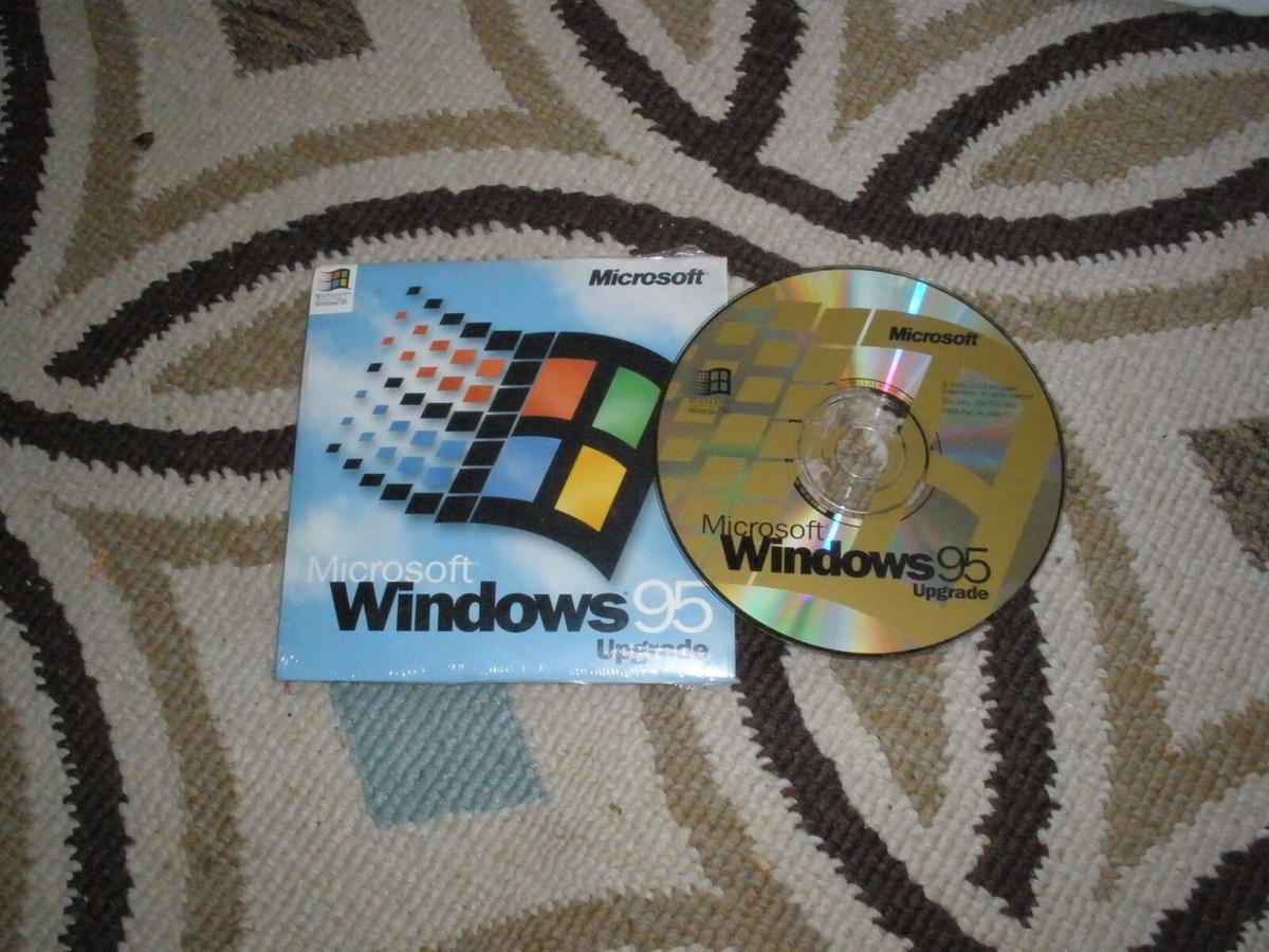 Vintage Microsoft Windows 95 Operating System Upgrade CD-ROM With