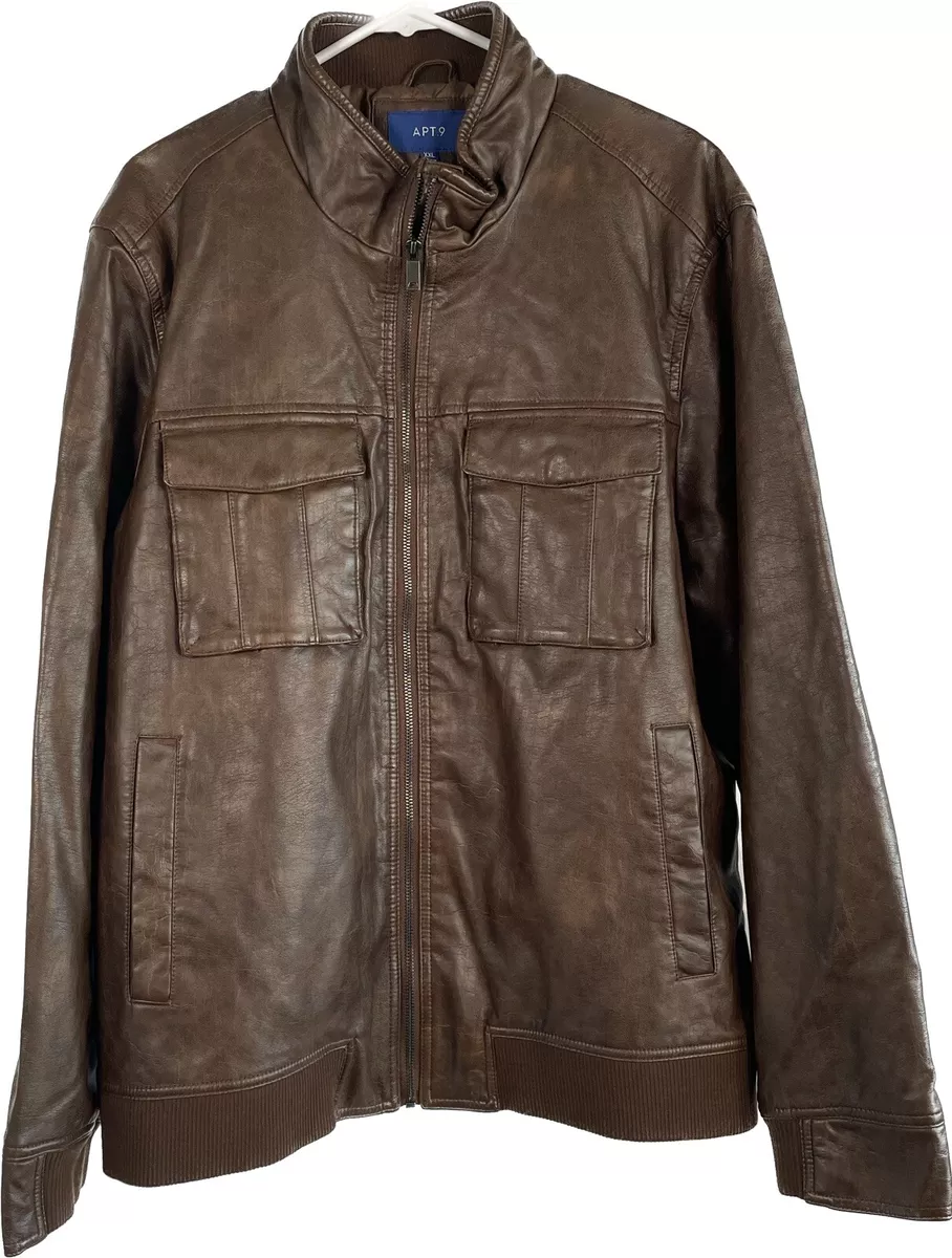 Apt 9 faux leather hotsell jacket