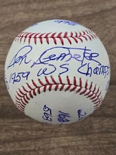 Don Demeter Signed stat Baseball  JSA CoA P05749