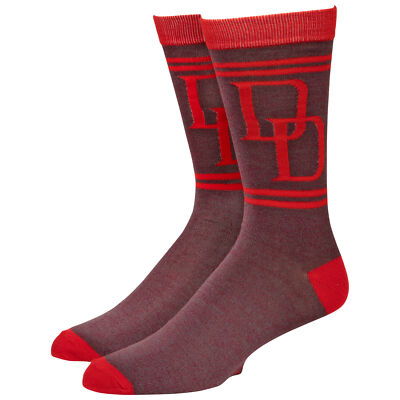 Marvel Daredevil Double D Symbol Crew Socks Black