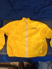 Joe Camel Bright Yellow Tyvek By DuPont Full Zip Jacket 1990's XL