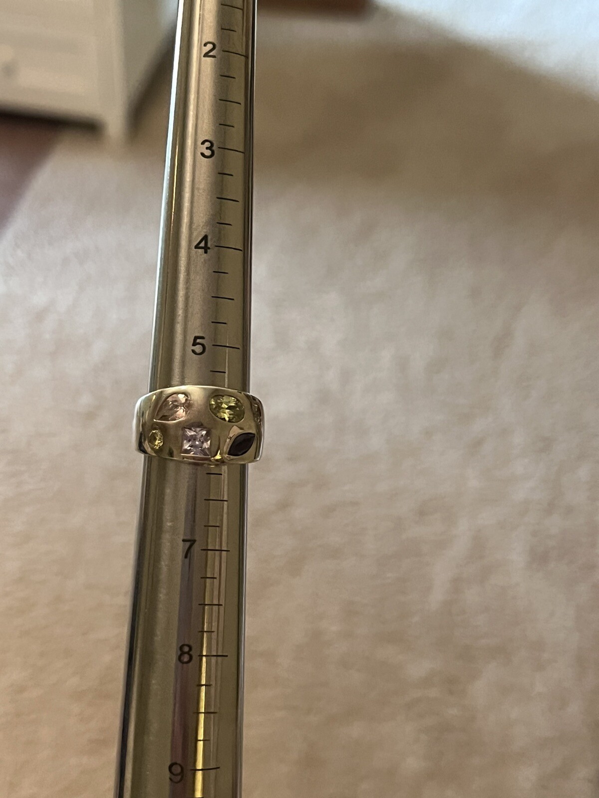 Multi Gemstone Sterling Silver Dome Shape Ring An… - image 18