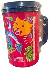 VTG Conoco Gas Safari Sidekick Insulted Mug Aladdin 34 oz NEW SEALED Pink Neon