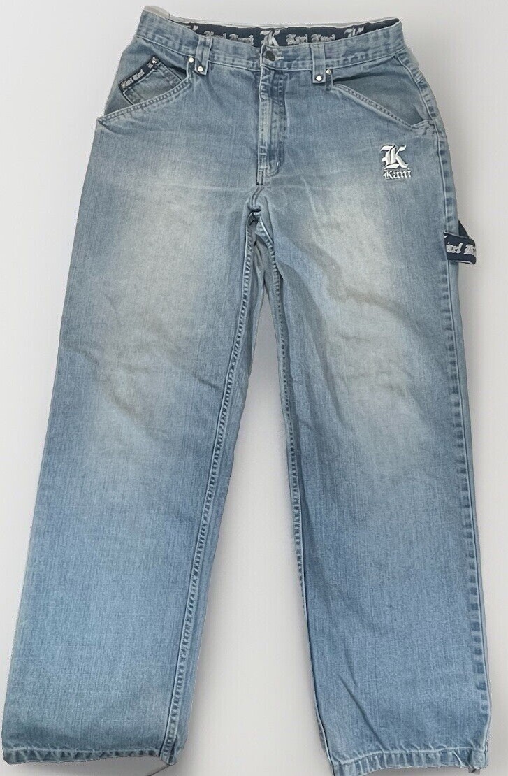 Vintage Karl Kani Baggy Jeans Light Wash Denim 34x32 USA Vintage Karl Kani Baggy Jeans Light Wash Denim 34x32 USA