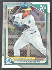 2024 Bowman Chrome #BCP-28 Ramon Landaeta 1st Bowman Oakland Athletics A's