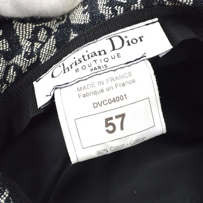 Christian Dior Black Gray Trotter Hat DVC04001 #57 Small 